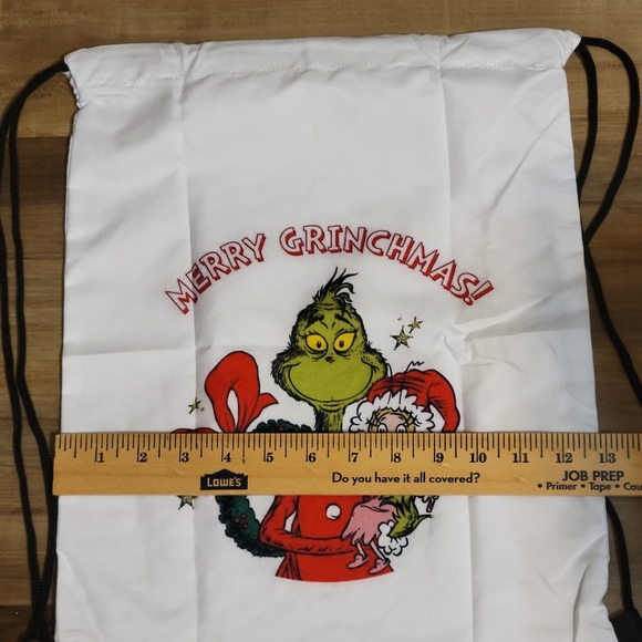 Merry Christmas Drawstring Cinch Bag Backpack Christmas Grinch 💚 C4 - Picture 5 of 7